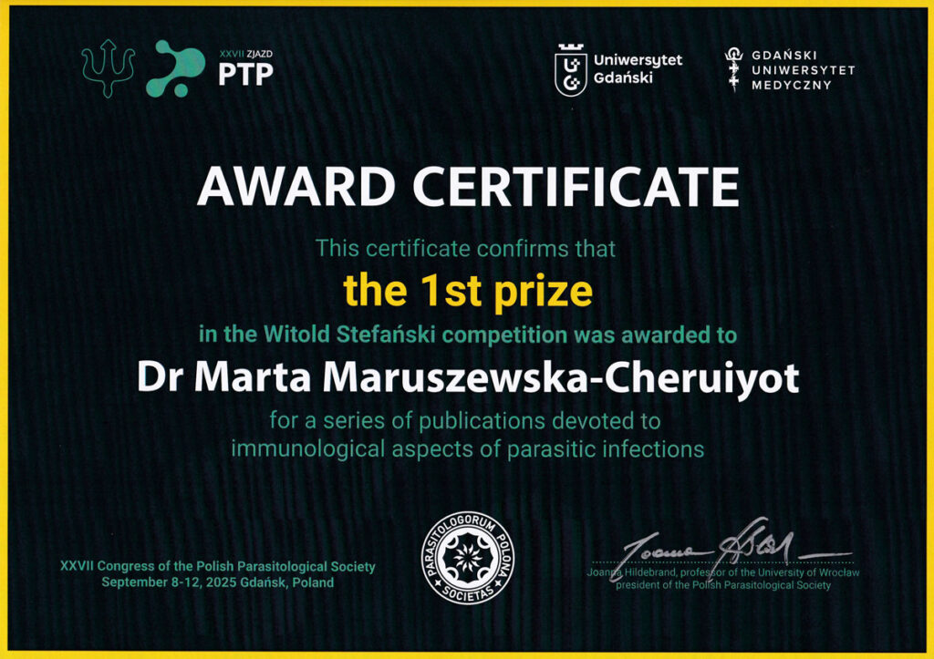 Dr Marta Maruszewska-Cheruiyot laureatką Nagrody im. Witolda Stefańskiego
